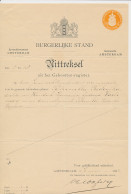 Fiscaal Droogstempel 50 C. ZEGELRECHT MET OPCENTEN AMST. 1913 - Fiscali