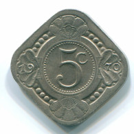 5 CENTS 1970 NETHERLANDS ANTILLES Nickel Colonial Coin #S12519.U.A - Niederländische Antillen