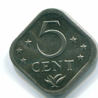 5 CENTS 1980 NIEDERLÄNDISCHE ANTILLEN Nickel Koloniale Münze #S12337.D.A - Niederländische Antillen