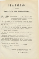 Staatsblad 1881 - Betreffende Postkantoor St. Oedenrode - Lettres & Documents