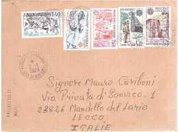 LETTERA PER ITALIA CON FRANCOBBOLLI EUROPA - Cartas & Documentos