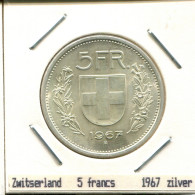 5 FRANCS 1967 SUIZA SWITZERLAND Moneda PLATA #AS482.E.A - Altri & Non Classificati