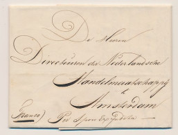 Treinbrief Delft - Amsterdam 1850 - Per Spoor Expeditie - Briefe U. Dokumente