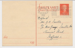 Briefkaart G. 304 Groningen - Sheffield GB / UK 1951 - Entiers Postaux