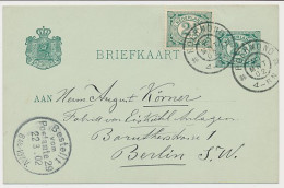 Briefkaart G. 51 / Bijfrankering Roermond - Duitsland 1902 - Postwaardestukken