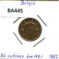 50 CENTIMES 1982 DUTCH Text BELGIQUE BELGIUM Pièce #BA445.F.A - 50 Cent