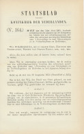 Staatsblad 1905 : Spoorlijn Rotterdam - Scheveningen  - Historical Documents