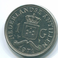 1 GULDEN 1971 ANTILLES NÉERLANDAISES Nickel Colonial Pièce #S12023.F.A - Niederländische Antillen