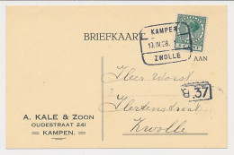 Treinblokstempel : Kampen - Zwolle 1 1928 - Unclassified