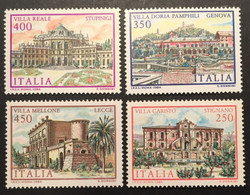 1984 - Italia - Ville: Villa Pamphili, Villa Reale, Villa Melone, Villa Caristo - Quattro Valori - Nuovi - 1981-90: Ungebraucht