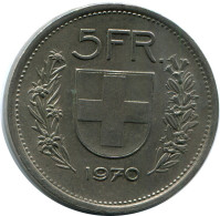 5 FRANCS 1970 SUISSE SWITZERLAND Pièce #AZ146.F.A - Other & Unclassified
