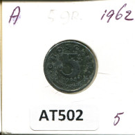 5 GROSCHEN 1962 AUSTRIA Coin #AT502.U.A - Oostenrijk