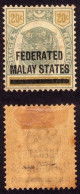 FEDERATED MALAY STATES FMS 1900 20c Wmk. CROWN CA Sc#6 MH @P1231 - Federated Malay States