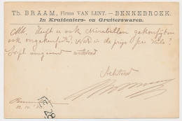 Firma Briefkaart Bennebroek 1900 - Kruideniers- Grutterswaren - Sin Clasificación