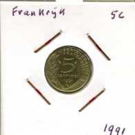 5 CENTIMES 1991 FRANKREICH FRANCE Französisch Münze #AM763.D.A - 5 Centimes