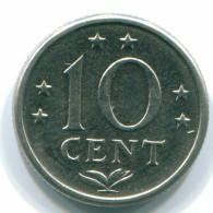 10 CENTS 1974 ANTILLES NÉERLANDAISES Nickel Colonial Pièce #S13523.F.A - Niederländische Antillen