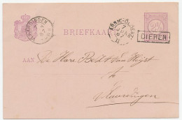 Trein Haltestempel Dieren 1887 - Lettres & Documents