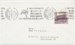 Cover / Postmark Spain 1977 European Athletics Indoor Championships San Sebastian - Other & Unclassified