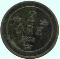 2 ORE 1875 SUECIA SWEDEN Moneda #AC871.2.E.A - Suède