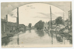 Prentbriefkaart Delft - Ketelvest 1902 - Beport - Autres & Non Classés