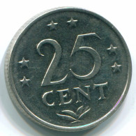 25 CENTS 1971 NETHERLANDS ANTILLES Nickel Colonial Coin #S11482.U.A - Niederländische Antillen