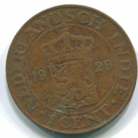 1 CENT 1929 INDIAS ORIENTALES DE LOS PAÍSES BAJOS INDONESIA Copper #S10101.E.A - Indes Néerlandaises