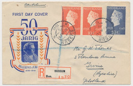 Bussum FDC / 1e Dag Em. Regeringsjubileum 1948 - Uitgave Breel - Unclassified