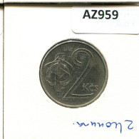 2 KORUN 1991 TSCHECHOSLOWAKEI CZECHOSLOWAKEI SLOVAKIA Münze #AZ959.D.A - Tsjechoslowakije