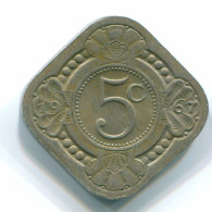 5 CENTS 1967 NIEDERLÄNDISCHE ANTILLEN Nickel Koloniale Münze #S12471.D.A - Niederländische Antillen