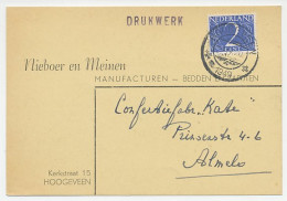 Firma Briefkaart Hoogeveen 1949 - Manufacturen - Sin Clasificación