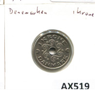 1 KRONE 1992 DANEMARK DENMARK Münze Margrethe II #AX519.D.A - Dinamarca