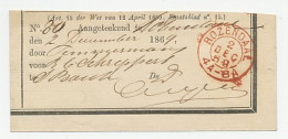 Rozendaal 1869 - Ontvangbewijs Aangetekende Zending - Non Classés