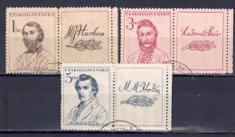 CSSR 1948 - Jozef M. Hurban, Nr. 546 - 548 Mit Zierfeld, Gestempelt / Used - Used Stamps