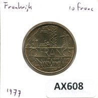 10 FRANCS 1977 FRANKREICH FRANCE Französisch Münze #AX608.D.A - 10 Francs