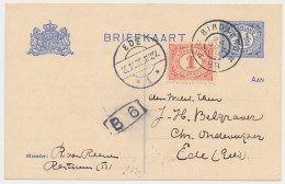 Briefkaart G. 78 I / Bijfrankering Birdaard - Ede 1909 - Postwaardestukken