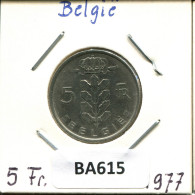 5 FRANCS 1976 DUTCH Text BELGIEN BELGIUM Münze #BA615.D.A - 5 Frank