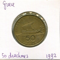 50 DRACHMES 1992 GRÈCE GREECE Pièce #AK458.F.A - Griekenland