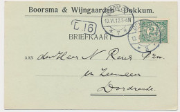 Firma Briefkaart Dokkum 1912 - Boorsma En Wijngaarden - Sin Clasificación