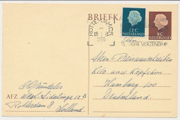 Briefkaart G. 319 / Bijfrankering Rotterdam - Duitsland 1959 - Entiers Postaux