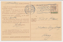 Spoorwegbriefkaart G. NS218 F - Utrecht - Den Haag 1933 - Postwaardestukken