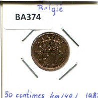 50 CENTIMES 1987 DUTCH Text BÉLGICA BELGIUM Moneda #BA374.E.A - 50 Cents