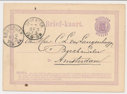 Briefkaart G. 4 Deventer - Amsterdam 1873 - Postwaardestukken