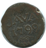 1799 JAVA VOC 1 STUIVER INDES ORIENTALES NÉERLANDAISES NEW YORK PENNY #AE828.27.F.A - Nederlands-Indië