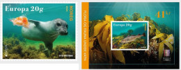 Norway Norvege Norwegen 2024 Europa CEPT Underwater Fauna And Flora NORDIA Stamp And Block MNH - Ongebruikt