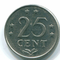 25 CENTS 1971 ANTILLAS NEERLANDESAS Nickel Colonial Moneda #S11497.E.A - Antillas Neerlandesas