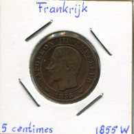 2 CENTIMES 1855 W FRANKREICH FRANCE Napoleon III Imperator #AK993.D.A - 2 Centimes