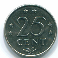 25 CENTS 1975 ANTILLAS NEERLANDESAS Nickel Colonial Moneda #S11619.E.A - Antilles Néerlandaises