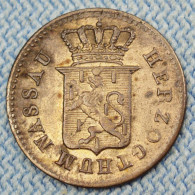 Nassau • 1 Kreuzer 1835 • High Grade • Wilhelm • German States • Silberkreuzer = 1/60 Gulden • [24-848] - Small Coins & Other Subdivisions