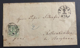 Brief Thurn Und Taxis Fulda 23 Nach Rothenkirchen  #cov5770 - Storia Postale