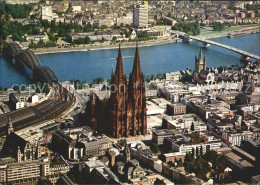 71936698 Koeln Rhein Altstadt Dom Hohenzollernbruecke Deutsche Bruecke Fliegerau - Köln